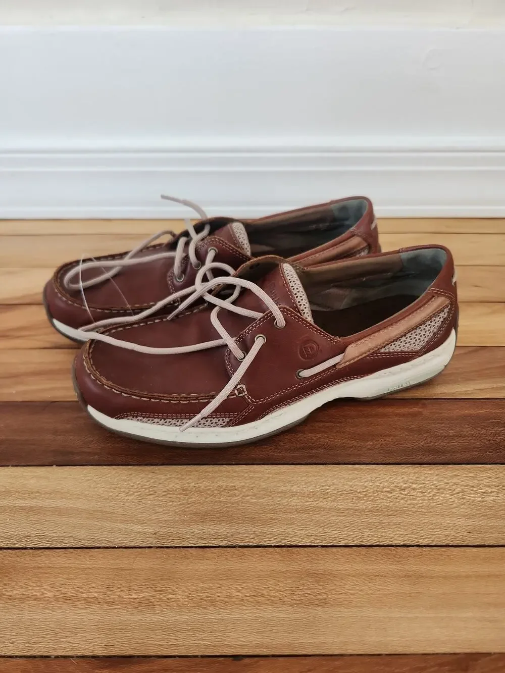 Dunham Leather Boat Shoe Brown Size 10 Slip On Comfort